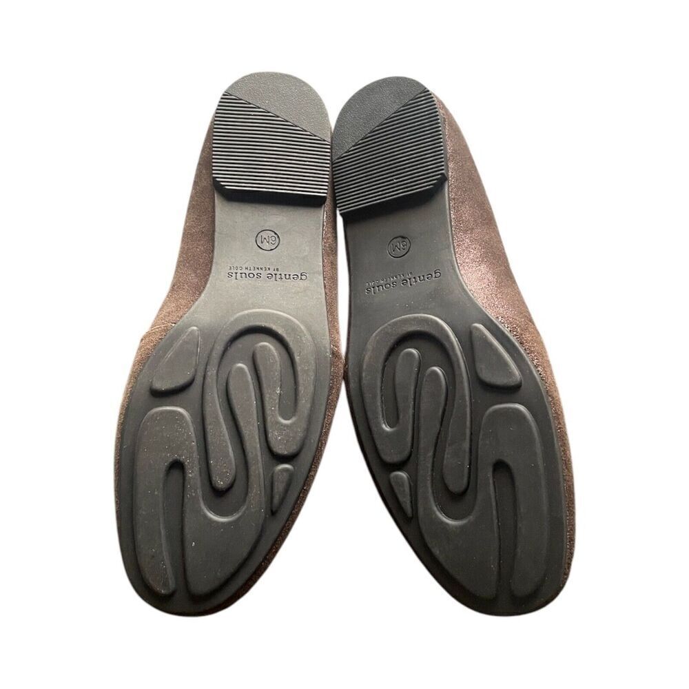Gentle Souls by Kenneth Cole Women's Eugene Ruffle Slipper Loafer Brown Sz 6 NWB - Picture 7 of 8